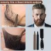 Men's Beard Pencil Filler Waterproof Barber Beard Filling Pen with Brush, Long Lasting & Sweatproof Kit for Natural Beard Look, Shaping & Enhancing view 4