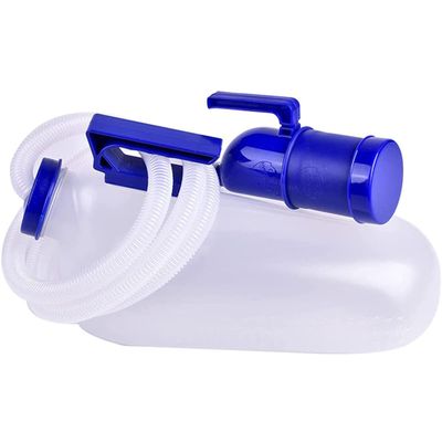 2000Ml Male/Female Urinal with Lid and Hose, Urine Container for Outdoor Camping, Urinal Bottle, Elderly, Hospital Bed, Wheelchair,Blue
