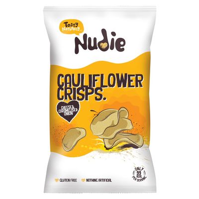 Nudie Snacks Cheese & Caramelised Onion Cauliflower Crisps, 80g