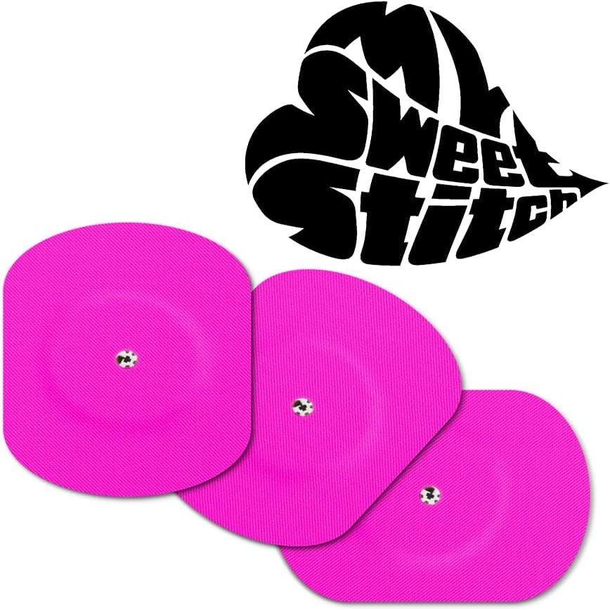 MySweetStitch - 10 x Freestyle Libre 1 & 2 Patches Oval with Ventilation Hole, Overpatch  70 x 55mm, Waterproof, Breathable, Skin-Friendly, Made in Germany, Pink