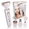 alpina Women's Razor - 4-in-1 - Body and Face - Includes Eyebrow Trimmer - USB Battery view 1