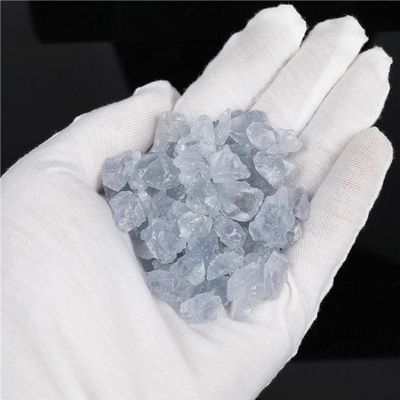 MCWJ Small particles of natural aquamarine cluster crystal bud rough stone wool mineral crystal rough material-blue_blue crystal cluster_about 1cm large