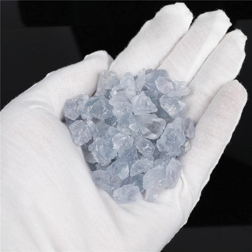 MCWJ Small particles of natural aquamarine cluster crystal bud rough stone wool mineral crystal rough material-blue_blue crystal cluster_about 1cm large