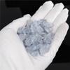 MCWJ Small particles of natural aquamarine cluster crystal bud rough stone wool mineral crystal rough material-blue_blue crystal cluster_about 1cm large view 1