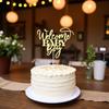 Kaoenla Welcome Baby Boy Cake Topper - Baby Shower-Newborn Gender Reveal Party Decorations (Golden Glitter) view 4
