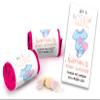 Colourbat x40 Sweet Rolls Personalised Its a girl Baby Shower Sweets Mini Love Hearts Party Favours for Guests Suitable for Vegetarians Vegans Halal view 1