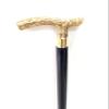 Golden Handle Black Wooden Walking Stick Solid Brass Foldable Cane Vintage Designer Hardwood Walking Canes, Derby Walking Cane Flowers Gift view 1