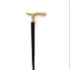 Golden Handle Black Wooden Walking Stick Solid Brass Foldable Cane Vintage Designer Hardwood Walking Canes, Derby Walking Cane Flowers Gift view 3