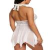 Women's Baby Dolls Sexy Women Lingerie Sleepwear-White_XL view 2