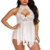 Women's Baby Dolls Sexy Women Lingerie Sleepwear-White_XL view 3