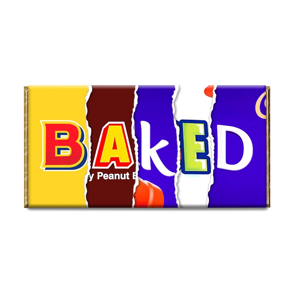 Baked Funny Chocolate Bar Wrapper Novelty Gift Present For Birthday Valentine #104 (without chocolate)