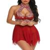 Ladies Sexy Lingerie Set Sexy Women Lingerie Sleepwear-Wine_M view 2