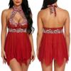 Ladies Sexy Lingerie Set Sexy Women Lingerie Sleepwear-Wine_M view 4