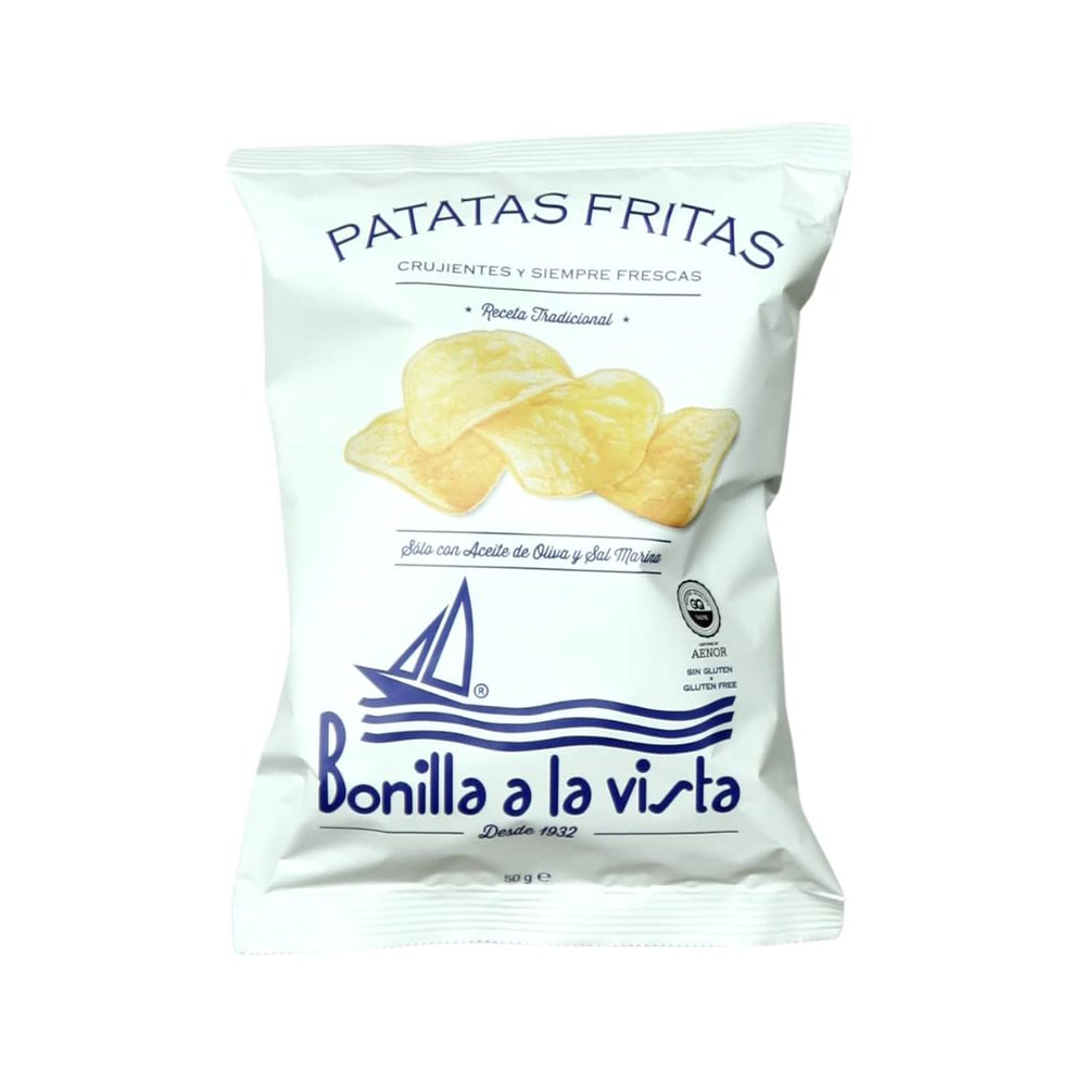 Bonilla a La Vista | Olive Oil & Sea Salt Crisps | 30 x 50g Bags