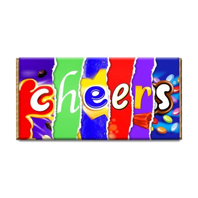 Cheers Novelty Chocolate Bar Wrapper Lovely Gift Present for Birthday Valentine #133 (with chocolate)