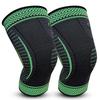 Wolvex Knee Support Men Women (Pair) Anti-Slip Knee Brace for Running, Meniscus Tear, Arthritis, Joint Pain Relief, ACL and Injury Recovery (Green, Small) view 1