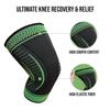 Wolvex Knee Support Men Women (Pair) Anti-Slip Knee Brace for Running, Meniscus Tear, Arthritis, Joint Pain Relief, ACL and Injury Recovery (Green, Small) view 2