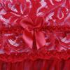 Women's Baby Dolls Deep V Lace Women Sexy Lingerie Bow Dress Nightwear-Black_3XL view 3