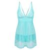 Sexy Costumes for Women Sexy Women Lingerie Lace Night Dress Sleepwear Nightgown Deep See Through Sexy Sheer Lingerie-Light Green_L view 1