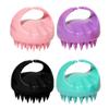 1Pcs Red Scalp Massager Shampoo Brush with Soft & Flexible Silicone Bristles for Hair Care and Head Relaxation, Ergonomic Scalp Scrubber/Exfoliator for Dandruff Removal and Hair Growth view 3