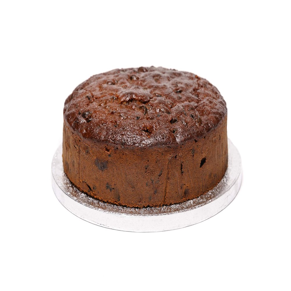 Bizzibeans Gluten Free Christmas Fruitcake  Luxurious & Moist Boiled Fruit Cake with Tasty Brandy-Soaked Fruit (No Icing) for Xmas  Vegetarian & Dairy Free  Serves 20  Round, 8, Approx 1.4KG