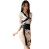 SINGUYUN Japanese Kimono Lingerie For Women Print Dress Pajamas Cosplay Lingerie Set Sexy, Yy9034white Print, One Size view 1