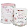 80th Birthday Candle Makes a Great Gift for 80th Birthday Gifts - Ideal for Eightieth Birthday Gift SOYA Candle with Rose Quartz and Rose Petals view 1