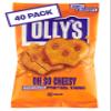 Olly's Pretzel Thins, Oh So Cheesy, 35g (Pack of 40), Handy Snack Pouches, Healthy Plant-Based Vegan Snacks for Dipping, Low Calorie Snacks, Low Fat, Source of Fibre, No Preservatives view 1