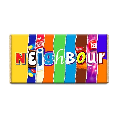 Neighbour Novelty Chocolate Bar Wrapper Lovely Gift for Christmas Birthday Xmas #164 (with chocolate)