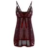 WDZOWU Ladies Sexy Lingerie Set Women Long Nightwear Sexy Dress-Red_6XL view 1