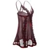 WDZOWU Ladies Sexy Lingerie Set Women Long Nightwear Sexy Dress-Red_6XL view 2