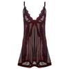 WDZOWU Ladies Sexy Lingerie Set Women Long Nightwear Sexy Dress-Red_6XL view 3
