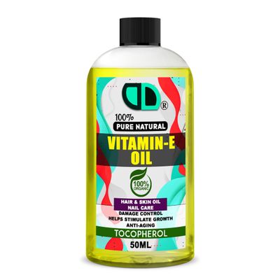 100% Natural Vitamin E Oil: Carrier for Skin Massage & Aromatherapy Organic UK (50ML)