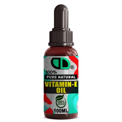 100% Natural Vitamin E Oil: Carrier for Skin Massage & Aromatherapy Organic UK (100ML DROPPER)