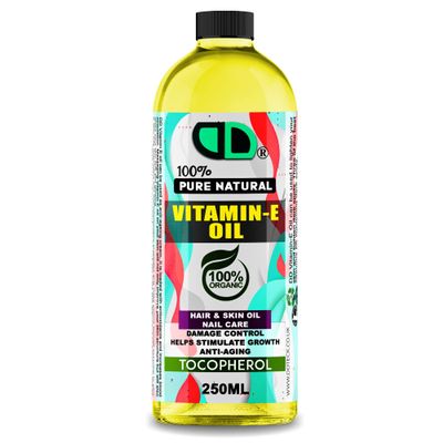 100% Natural Vitamin E Oil: Carrier for Skin Massage & Aromatherapy Organic UK (250ML)