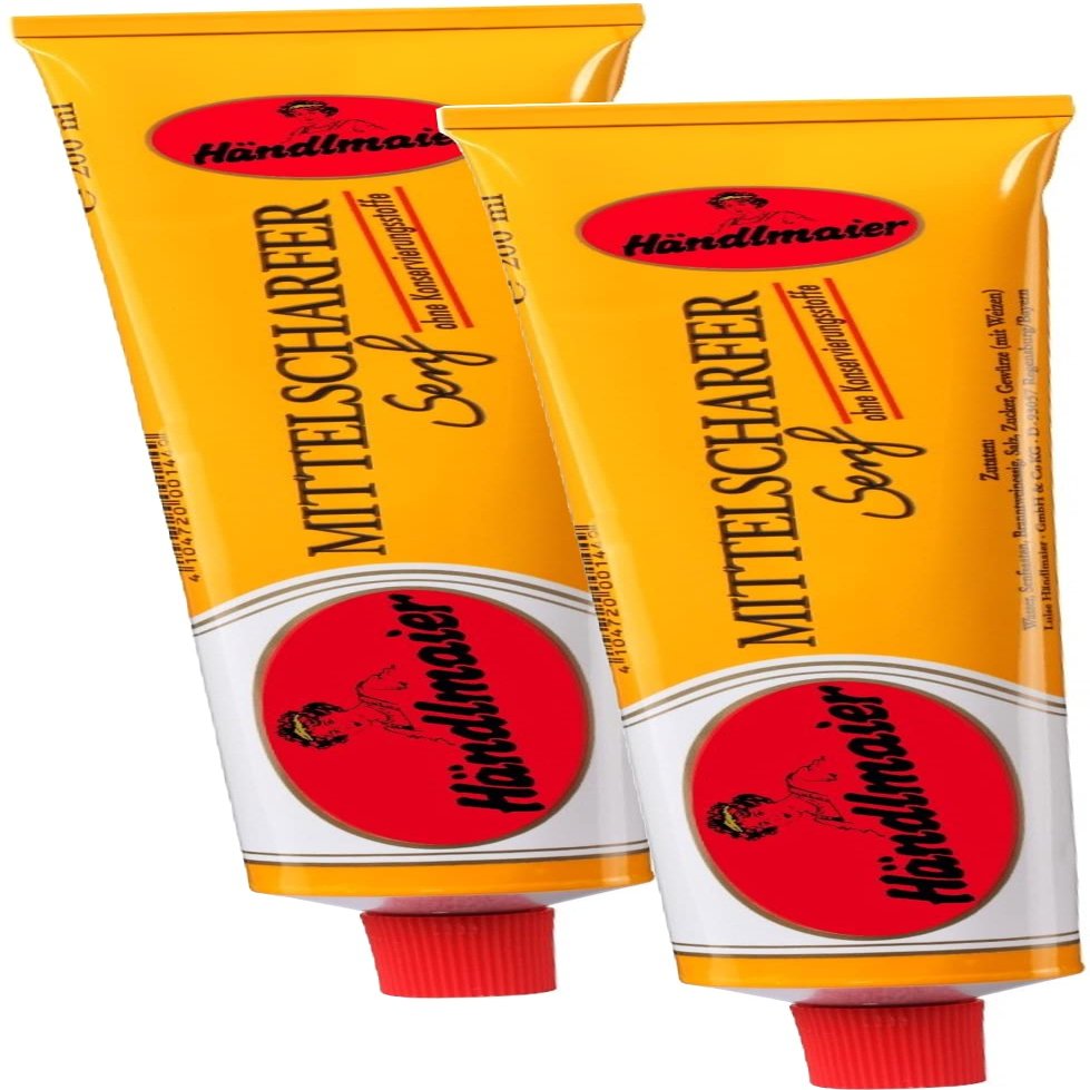 Hndlmaier 2x100 ml German Medium Hot Mustard, Haendlmaier / Germany