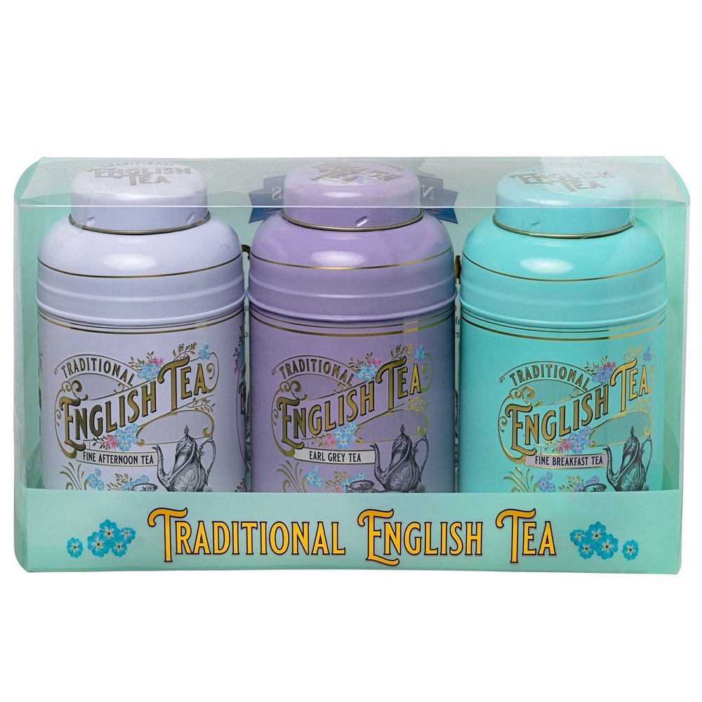 New English Teas Vintage Victorian Tea Caddy Gift Set with 240 Teabags