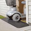 URINGO Wheelchair Ramps, Height Non-Slip Solid Rubber Threshold Ramp for Wheelchairs Door Acess Bathrooms Steps Stairs Curb view 2
