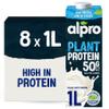 Alpro Soya Drink - High Protein - Plant-Based Long Life Dairy Free & Lactose Free Milk Alternative - 1L (Pack of 8) view 1