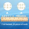 68 Pieces Fake Teeth False Teeth Sets Halloween Complete Acrylic Resin Teeth Denture Dental Teeth Dentures False Teeth False Tooth Kit for Horror Prop DIY Teach Model 6 Sets, 23 A2 view 4