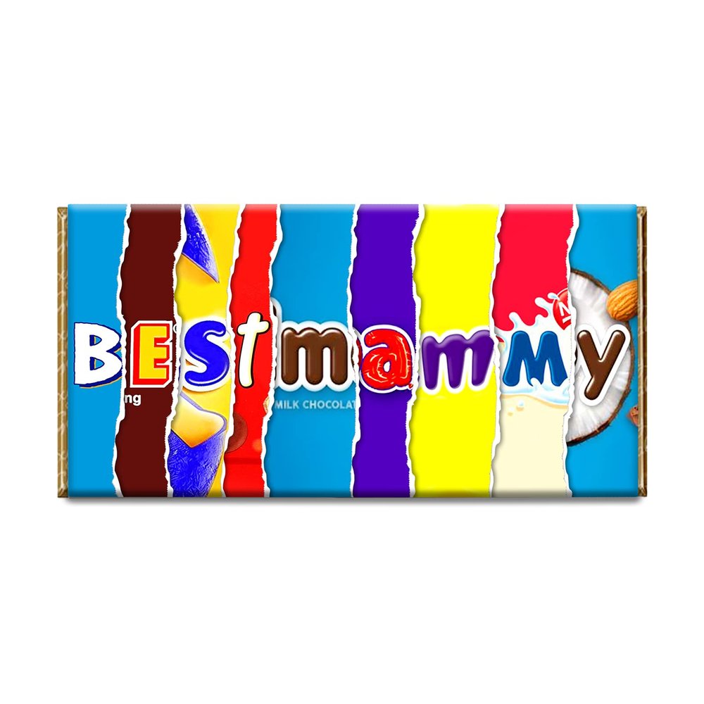 Best Mammy Novelty Chocolate Bar Wrapper Lovely Gift for Birthday Mothers Day #187 (with chocolate)