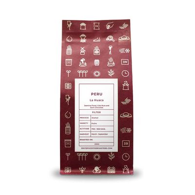 39 Steps Coffee | La Huaca, Peru | Flavour notes of Jasmine Floral, Cola Nuts, Dark Chocolate | Filter Roast Coffee Beans | 1kg