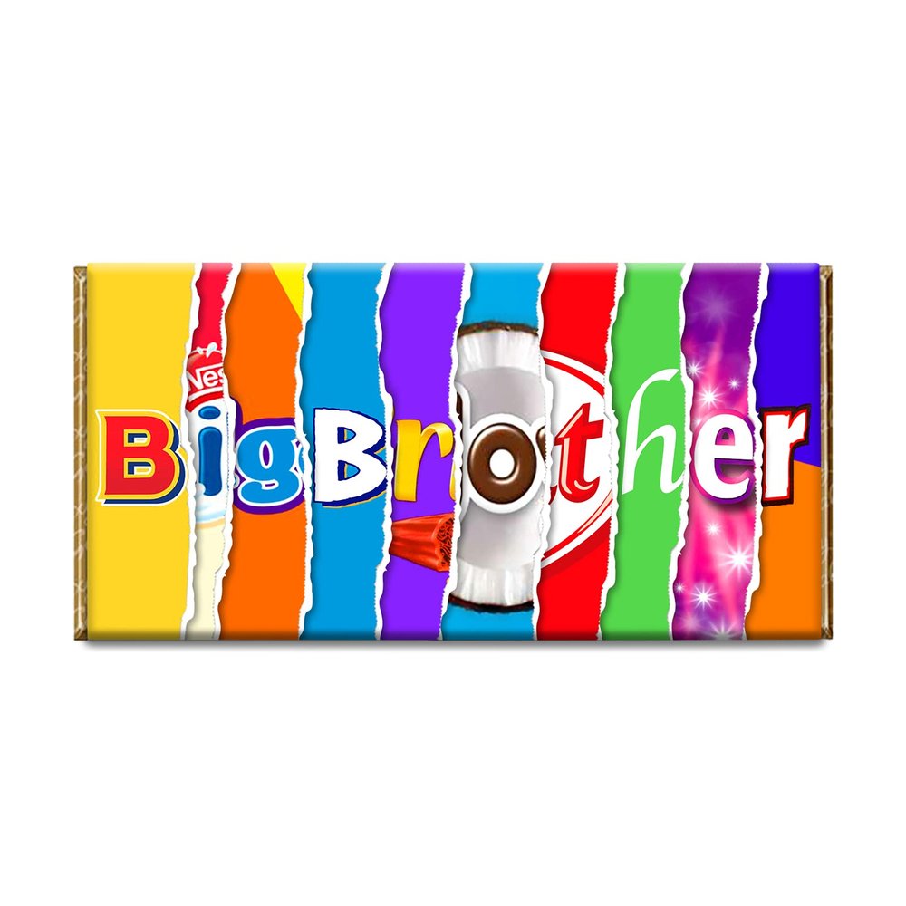 Big Brother Novelty Chocolate Bar Wrapper Lovely Gift Present For Brother Son #215 (without chocolate)