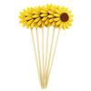 TAODAN Sunflower Cupcake Topper 24PCS Yellow Flower Cake Picks Sunflower Toothpicks Cake Decorations view 2