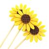 TAODAN Sunflower Cupcake Topper 24PCS Yellow Flower Cake Picks Sunflower Toothpicks Cake Decorations view 4