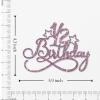 WeBenison Happy 1/2 Birthday Cake Topper / Baby 6 Months Cake Topper / New Baby Half Year Old Party Decorations Purple Glitter view 2