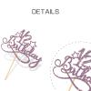 WeBenison Happy 1/2 Birthday Cake Topper / Baby 6 Months Cake Topper / New Baby Half Year Old Party Decorations Purple Glitter view 3