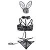Women's Baby Dolls, Chemises & Negligees Sexy Women Uniform Bunny Girl Cosplay Set-Black_L view 3