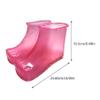 1 Pair Massage Foot Bath Shoes Spa Portable Foot Massage Bath Shoes PVC Foot Massager Bucket Boots Promote Circulation Rosy 16. 5cm view 2