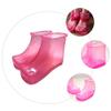 1 Pair Massage Foot Bath Shoes Spa Portable Foot Massage Bath Shoes PVC Foot Massager Bucket Boots Promote Circulation Rosy 16. 5cm view 3